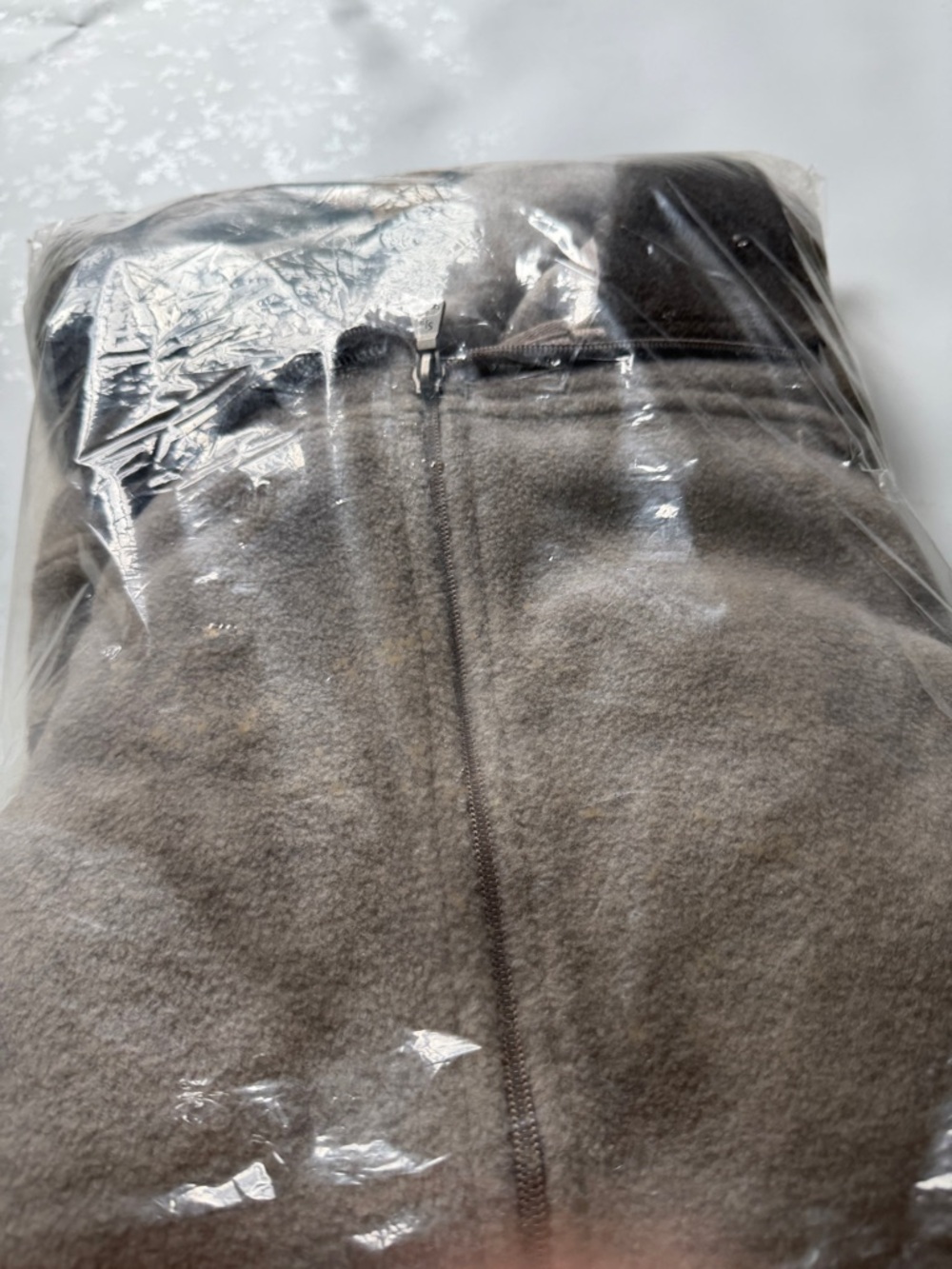 St. John's Bay Oatmeal Zip-Up Fleece Sweater